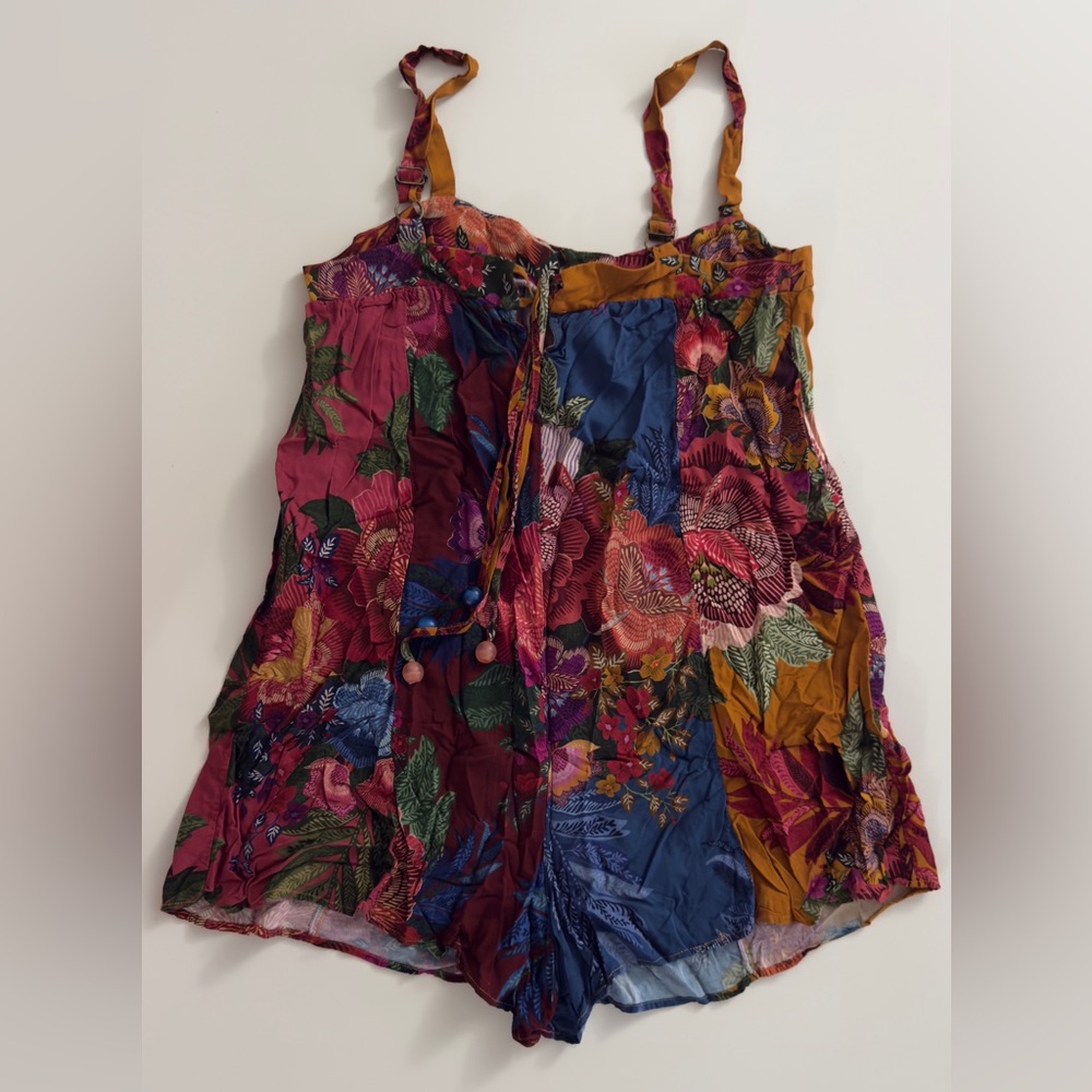 FARM Rio Multicolor Floral Patchwork romper - Picture 2 of 4